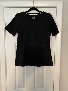 Super Cute Dresses Short Sleeve Nursing Tee - Black